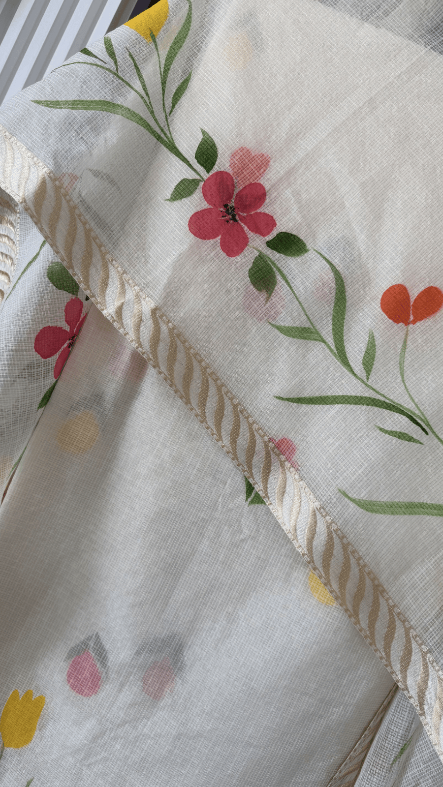 Aura Flora Kota Doria Cotton Dress Material