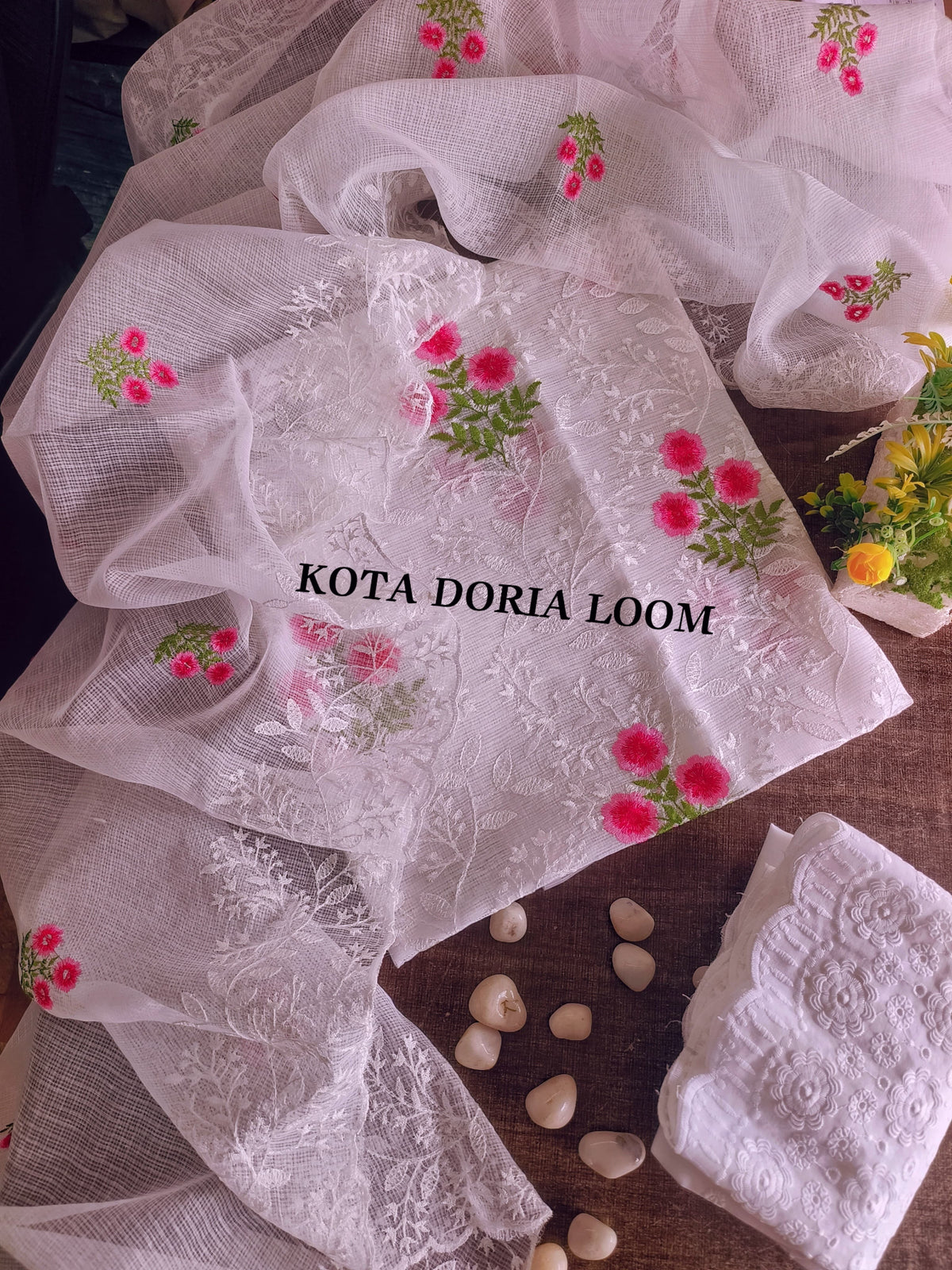 Kota Cotton Gulzaar Dress Material with Bottom