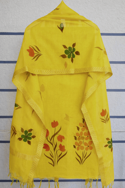 Marigold Mist Kota Doria Cotton Dress Material