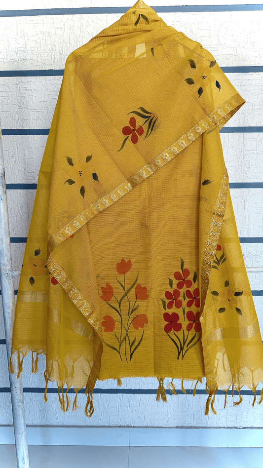 Falling Petal Kota Doria Cotton Dress Material