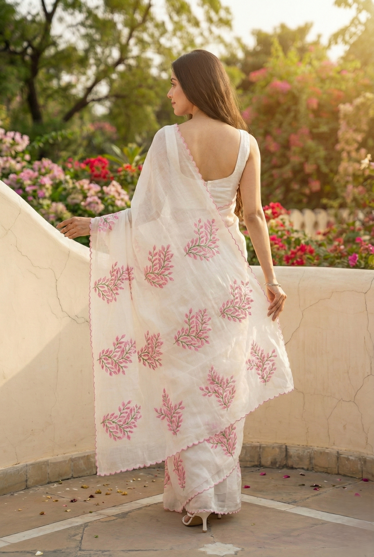 Beautiful Off white Kota doria Saree