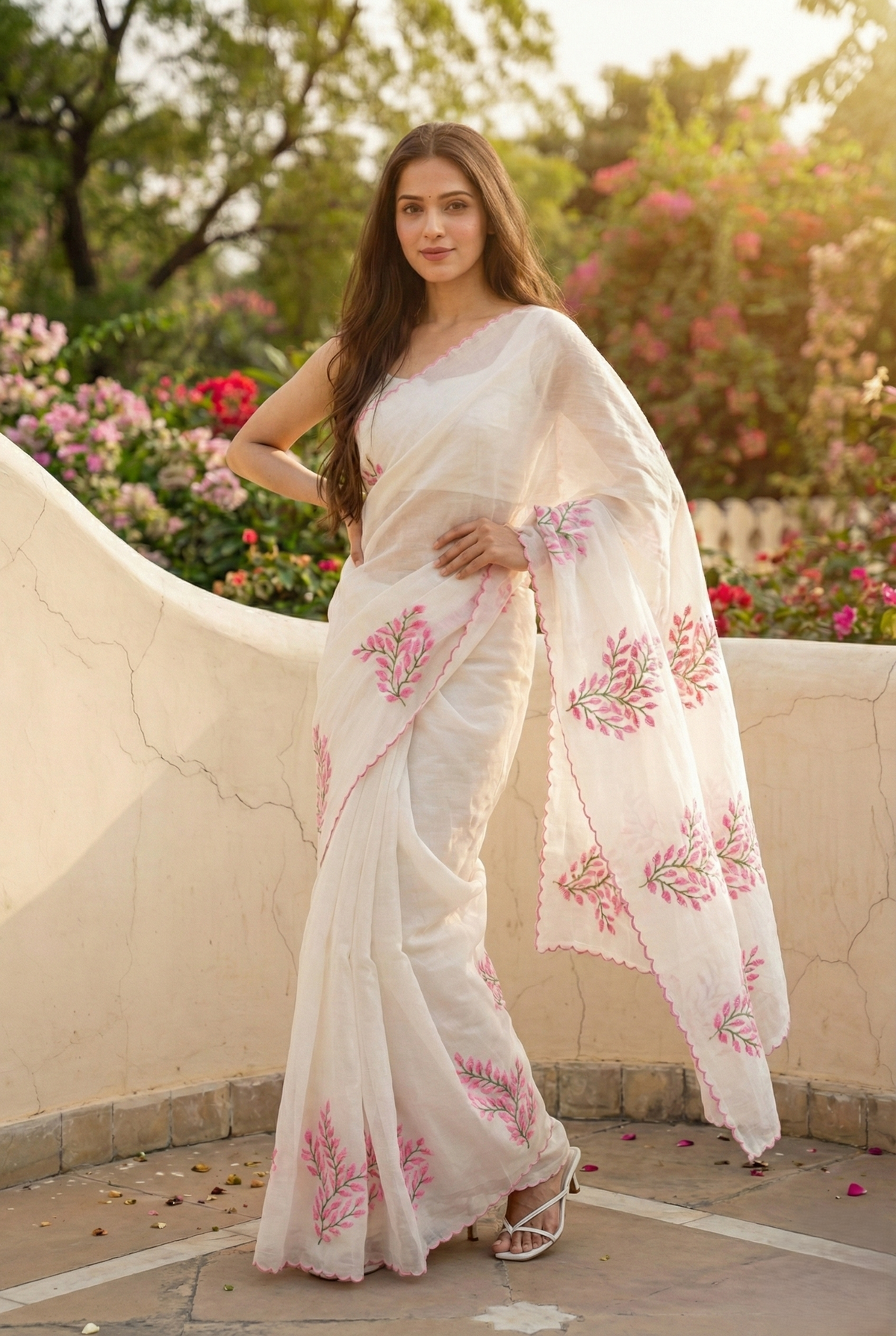 Beautiful Off white Kota doria Saree