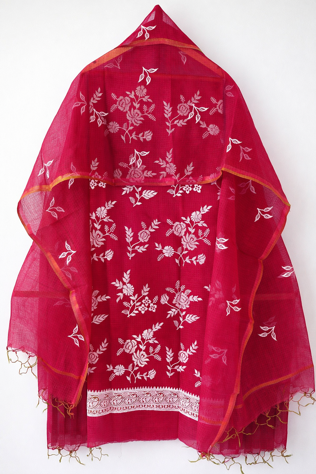 Slate Rose Embroidery Dress Material