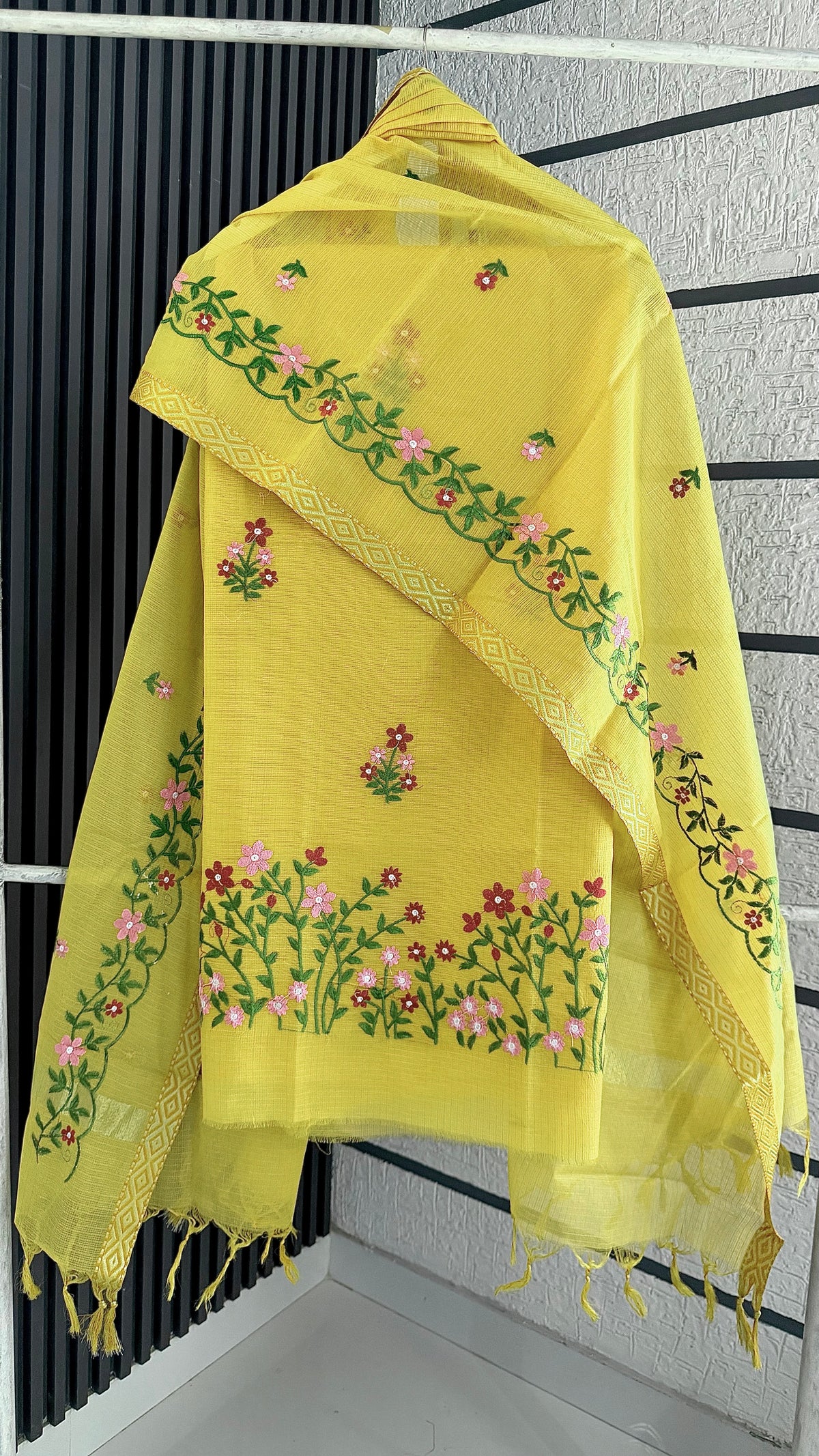 Sunflower Bloom Embroidery Dress Material