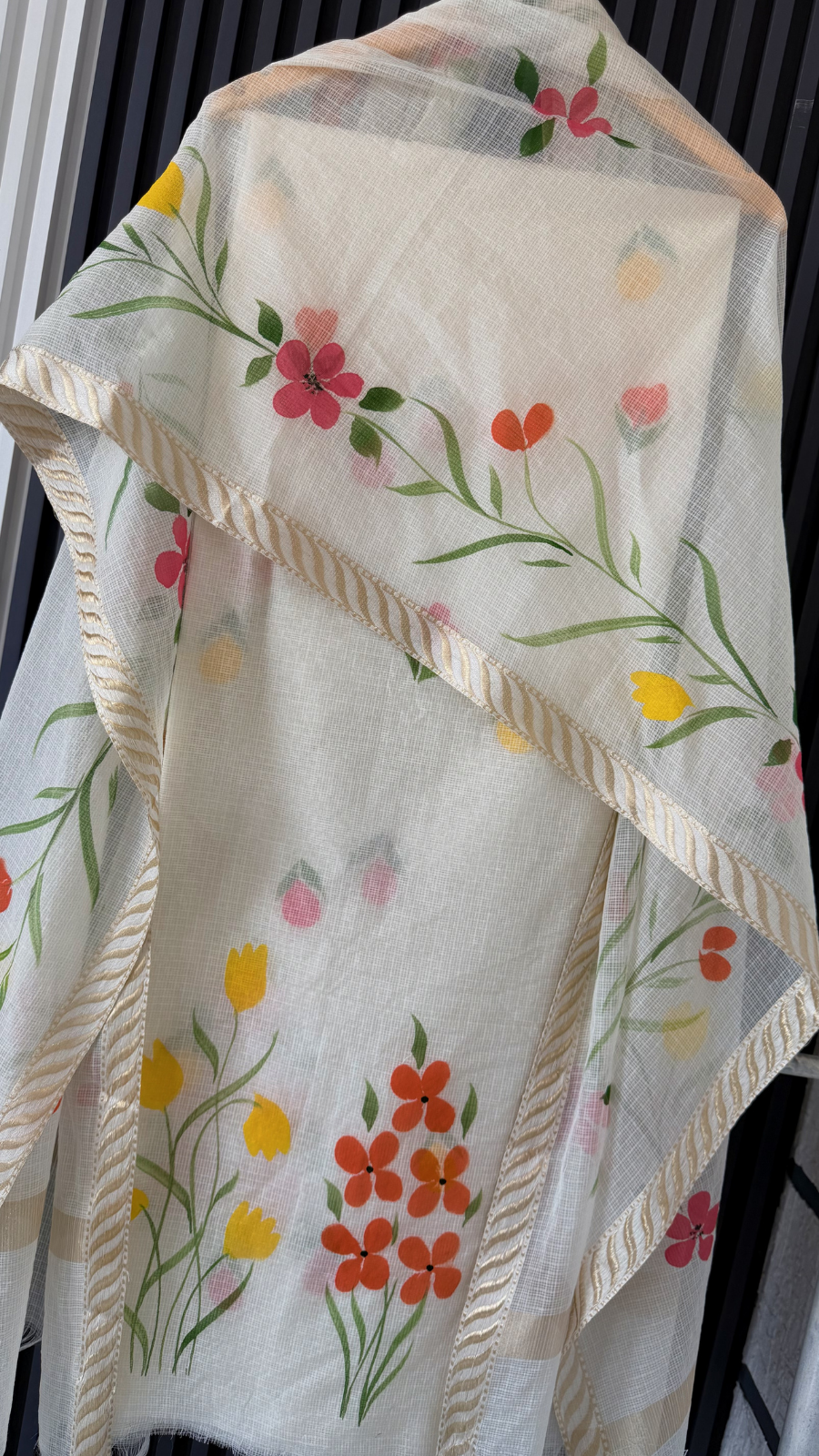 Aura Flora Kota Doria Cotton Dress Material