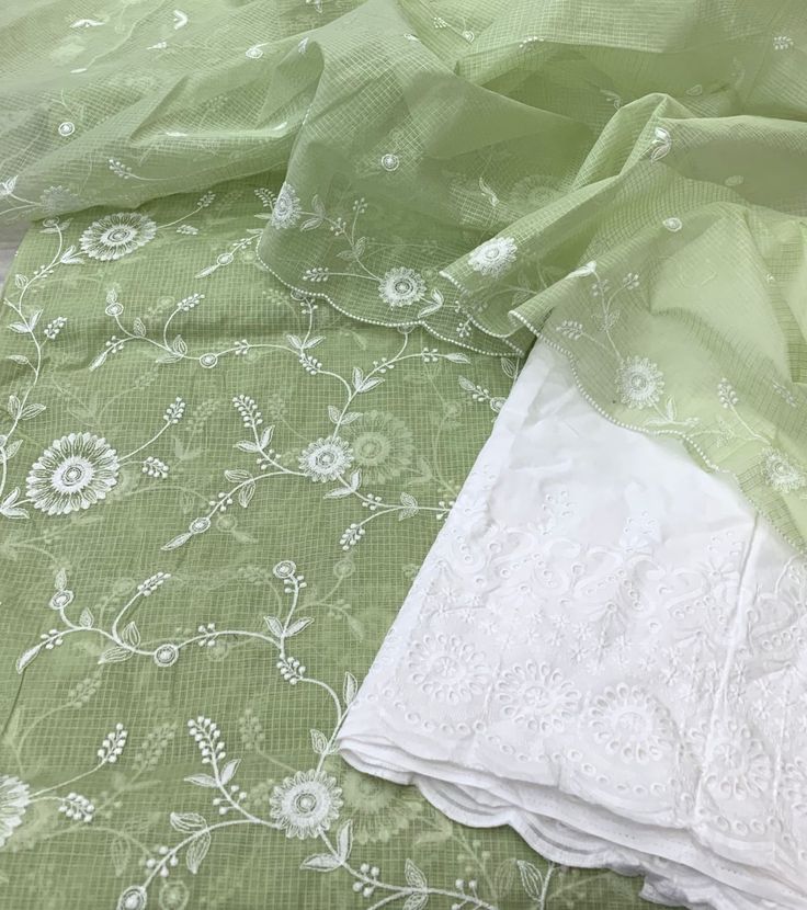 Elegance  Kota Cotton Embroidery Dress Material