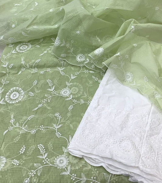 Elegance  Kota Cotton Embroidery Dress Material